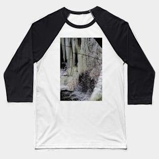 Cascade and Icicles Smokey Hollow Falls Baseball T-Shirt